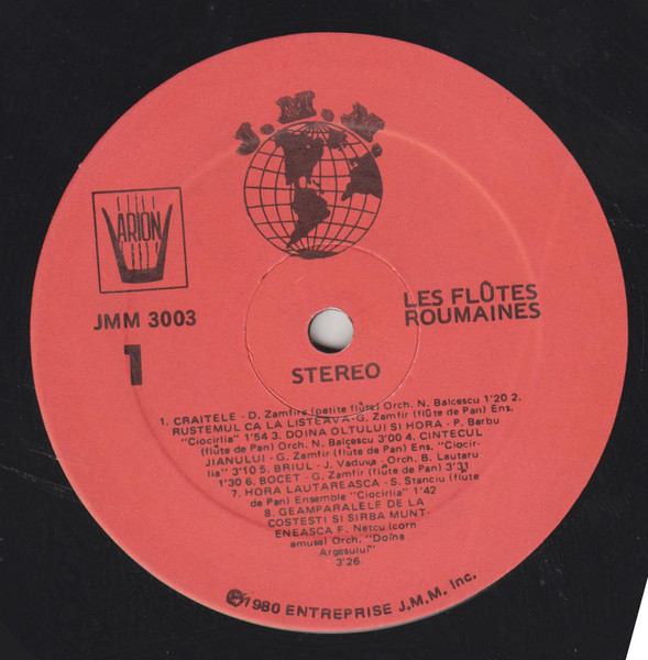Various Avec Gheorghe Zamfir - Les Flûtes Roumaines [Vinyl] | Arion (JMM-3003) - 2