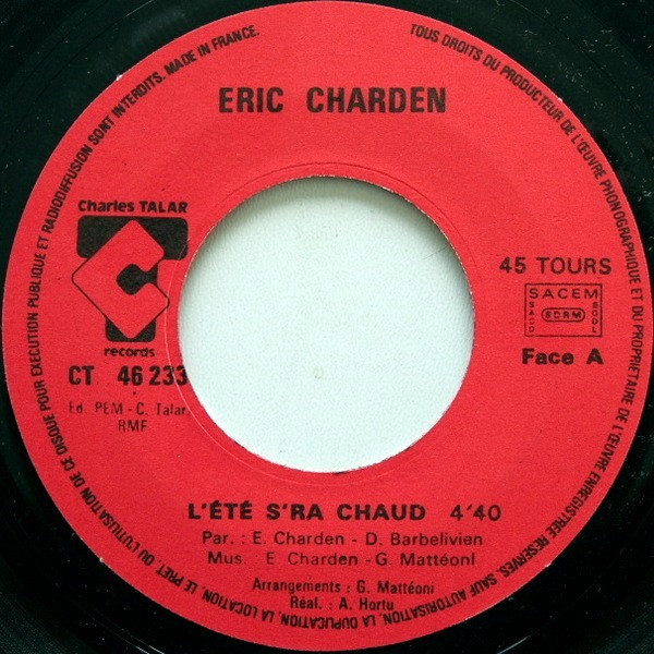 Eric Charden - L'été S'ra Chaud | Charles Talar Records (CT 46 233) - 3 Eric Charden - L'été S'ra Chaud | Charles Talar Records (CT 46 233) - 3