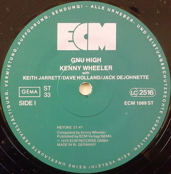 Kenny Wheeler - Gnu High | ECM Records (ECM 1069) - 3