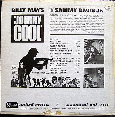 Billy May - Johnny Cool [Vinyl] | United Artists Records (UAL 4111) - 2