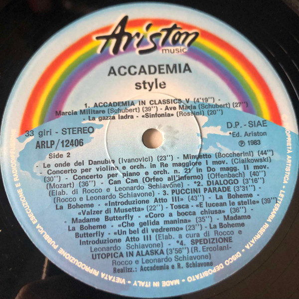 Accademia - Accademia Style | Ariston Music (ARLP 12406) - 2