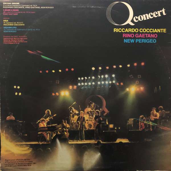 Riccardo Cocciante / Rino Gaetano / New Perigeo - Q Concert | RCA (PG 33417) - 2