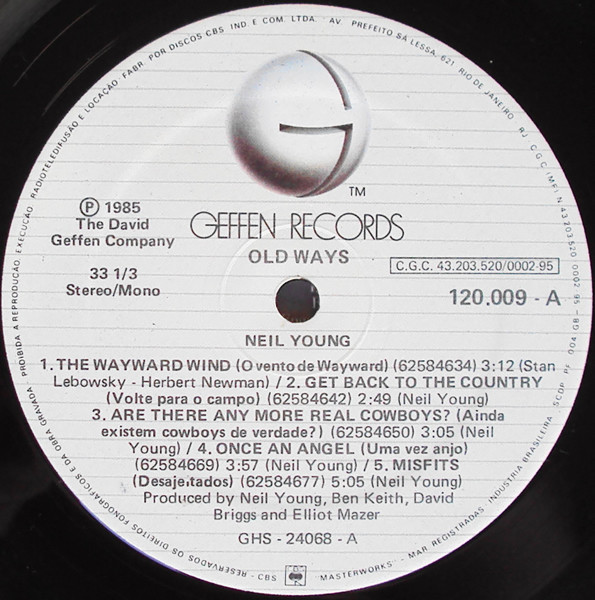 Neil Young - Old Ways | Geffen Records (120009) - 3 Neil Young - Old Ways | Geffen Records (120009) - 3