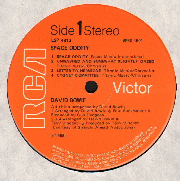 David Bowie - Space Oddity | RCA Victor (LSP-4813) - 2