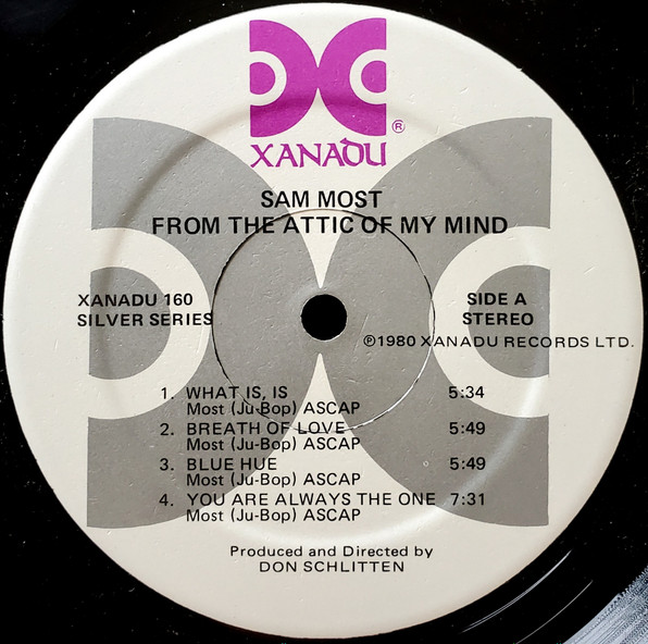 Sam Most - From The Attic Of My Mind | Xanadu Records (Xanadu 160) - 3 Sam Most - From The Attic Of My Mind | Xanadu Records (Xanadu 160) - 3