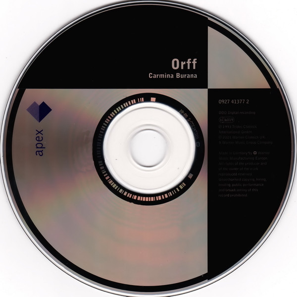 Carl Orff - Carmina Burana | Apex (0927 41377 2) - 3 Carl Orff - Carmina Burana | Apex (0927 41377 2) - 3