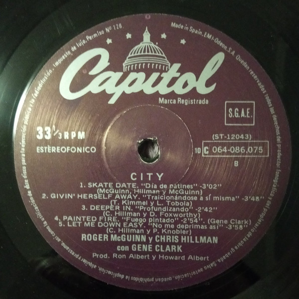 McGuinn, Clark & Hillman - City | Capitol Records (10C 064-086075) - 4