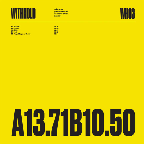 The Jaffa Kid - WH03 | Withhold (WITHHOLD03)