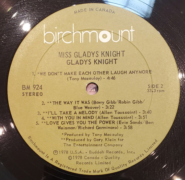Gladys Knight - Miss Gladys Knight | Buddah Records (BM 924) - 4