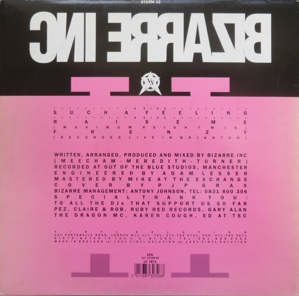 Bizarre Inc - Such A Feeling | Vinyl Solution (STORM 32) - 2