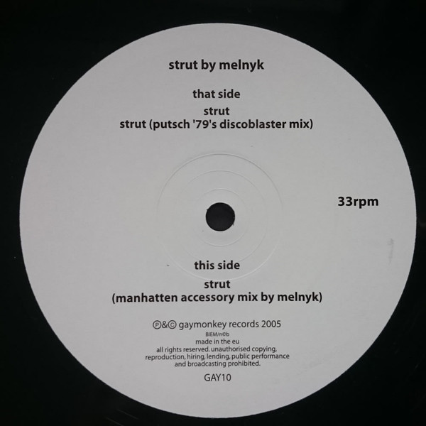 Melnyk - Strut | Gaymonkey Records (GAY10) - 2 Melnyk - Strut | Gaymonkey Records (GAY10) - 2