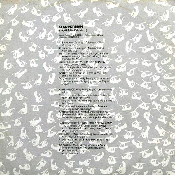 Laurie Anderson - O Superman | Warner Bros. Records (WB 26 203) - 3 Laurie Anderson - O Superman | Warner Bros. Records (WB 26 203) - 3