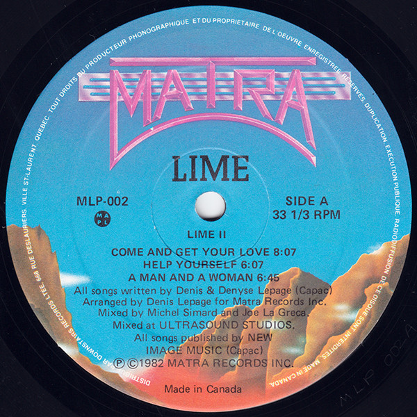 Lime - Lime II [Vinyl] | Matra (MLP-002) - 4