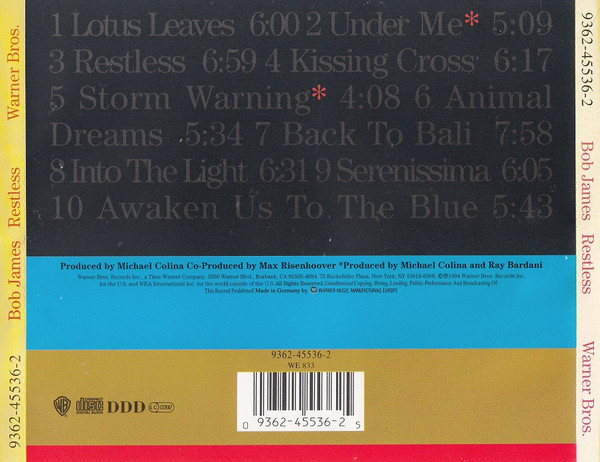 Bob James - Restless | Warner Bros. Records (9362-45536-2) - 2