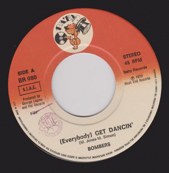 Bombers - (Everybody) Get Dancin' | Baby Records (BR 080) - 3