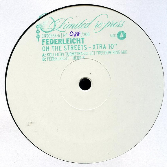 Federleicht - On The Streets - Xtra 10" | Connaisseur Recordings (cns026x-6)