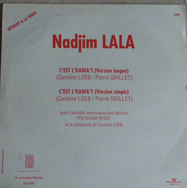 Nadjim Lala - C'Est L'Kawa't | Bird Production (50006) - 2 Nadjim Lala - C'Est L'Kawa't | Bird Production (50006) - 2