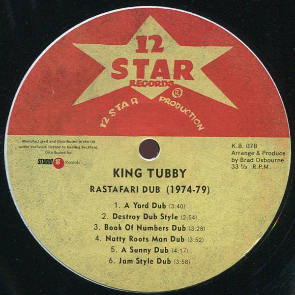 King Tubby - King Tubby's "Rastafari Dub" (1974 - 1979) | 12 Star Records (KB-07) - 3 King Tubby - King Tubby's "Rastafari Dub" (1974 - 1979) | 12 Star Records (KB-07) - 3