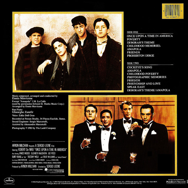 Ennio Morricone - Once Upon A Time In America (Original Motion Picture Soundtrack) | Mercury (422-818 697-1 M-1) - 2