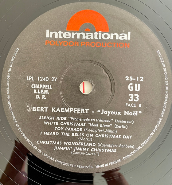 Bert Kaempfert - Joyeux Noel | International Polydor Production (2512 GU) - 4
