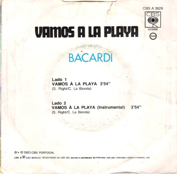 Bacardi - Vamos A La Playa | CBS (A 3829) - 2