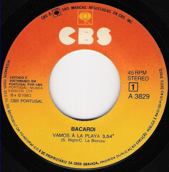 Bacardi - Vamos A La Playa | CBS (A 3829) - 3