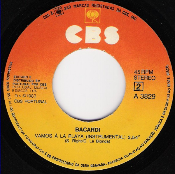 Bacardi - Vamos A La Playa | CBS (A 3829) - 4