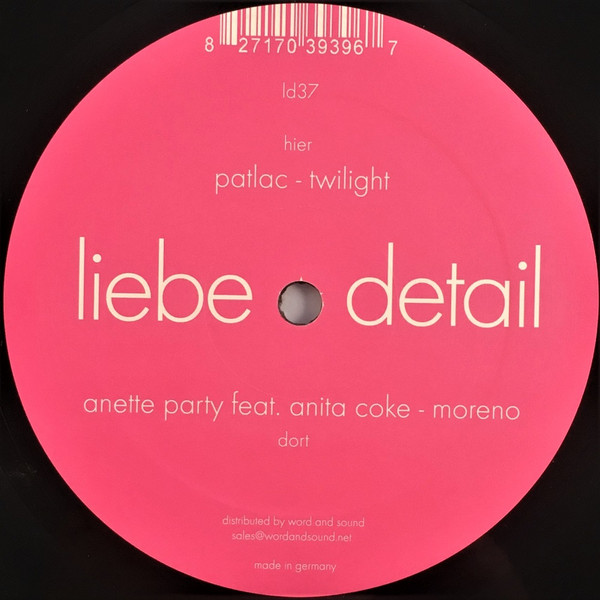 Anette Party feat. Anita Coke / Patlac - Moreno / Twilight | liebe*detail (ld37) - 2