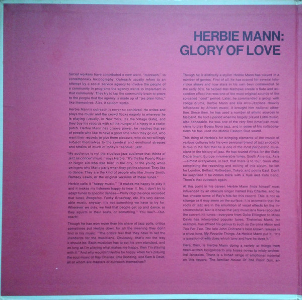 Herbie Mann - Glory Of Love | A&M Records (SP 3003) - 2 Herbie Mann - Glory Of Love | A&M Records (SP 3003) - 2