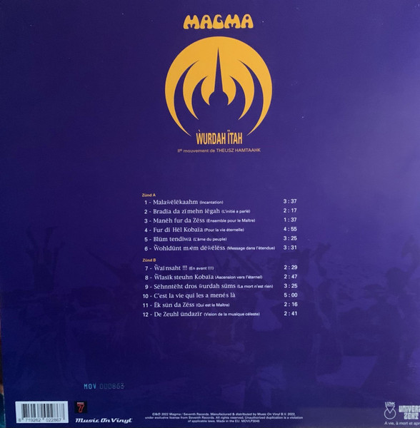Magma - Ẁurdah Ïtah | Music On Vinyl (MOVLP3045) - 4