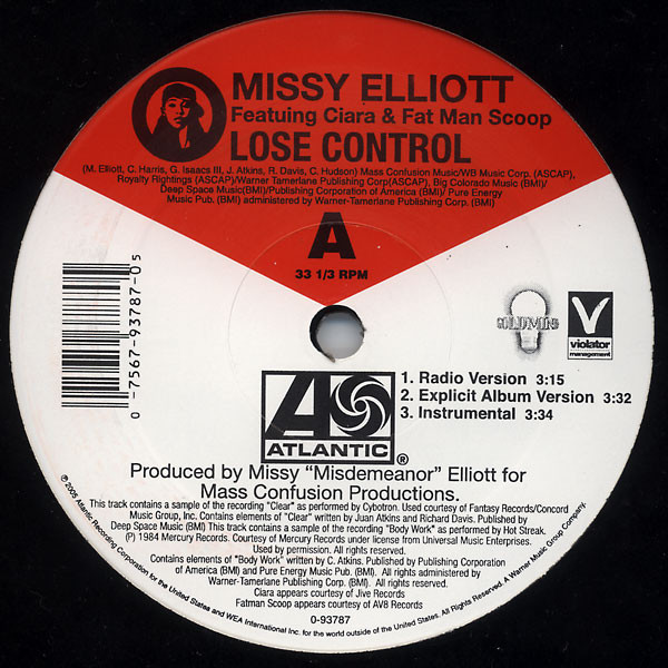 Missy Elliott - Lose Control / On & On | Atlantic (0-93787)