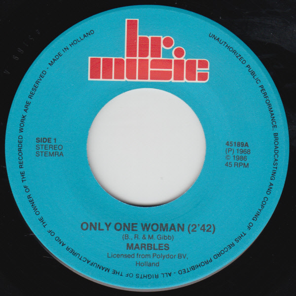 Marbles - Only One Woman / The Walls Fell Down | BR Music (45189) - 3