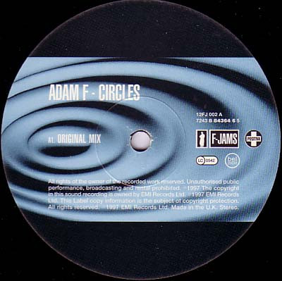 Adam F - Circles (Mixes By Andy C, Roni Size) (Plus The Original Mix) | F-Jams (12FJ 002) - 3