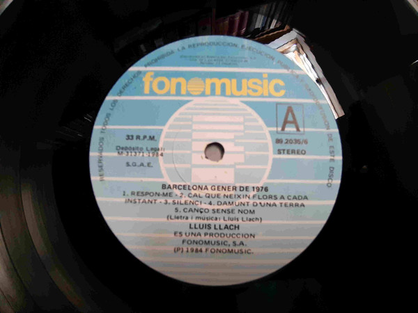Lluis Llach - Barcelona, Gener De 1976 | Fonomusic (89.2035/6) - 3