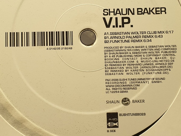 Shaun Baker - V.I.P. | Sushi Tunes (Sushitunes023) - 2 Shaun Baker - V.I.P. | Sushi Tunes (Sushitunes023) - 2