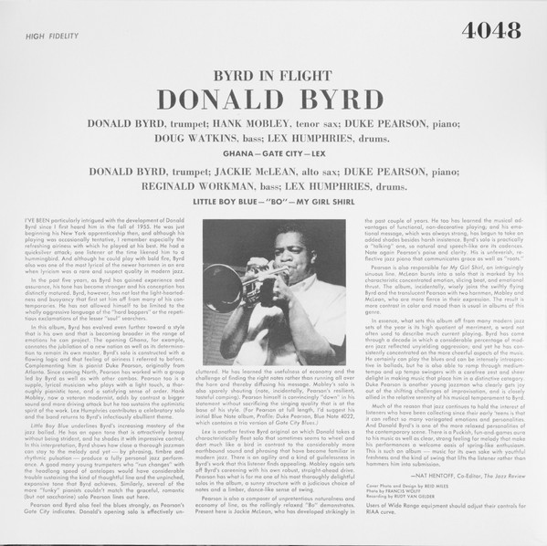 Donald Byrd - Byrd In Flight | Rat Pack Records (BLP 4048) - 2