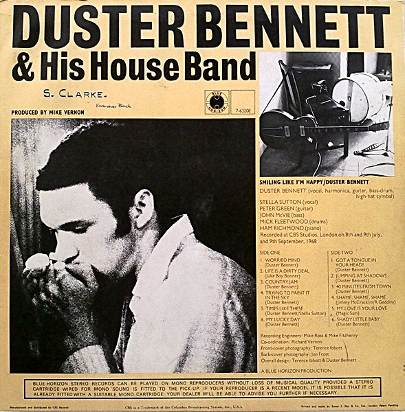 Duster Bennett - Smiling Like I'm Happy | Blue Horizon (7-63208) - 2 Duster Bennett - Smiling Like I'm Happy | Blue Horizon (7-63208) - 2