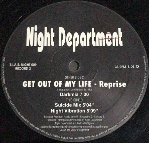 Night Department - Get Out Of My Life - Reprise | Night Department (NIGHT 009) - 2 Night Department - Get Out Of My Life - Reprise | Night Department (NIGHT 009) - 2