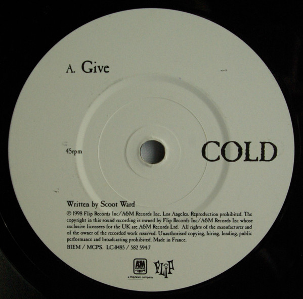 Cold - Give | Flip Records (582 594-7) - 3 Cold - Give | Flip Records (582 594-7) - 3