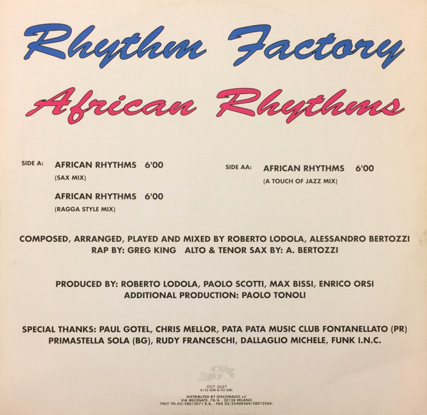 Rhythm Factory By Roberto Lodola - African Rhythm | Out (OUT 3527) - 2