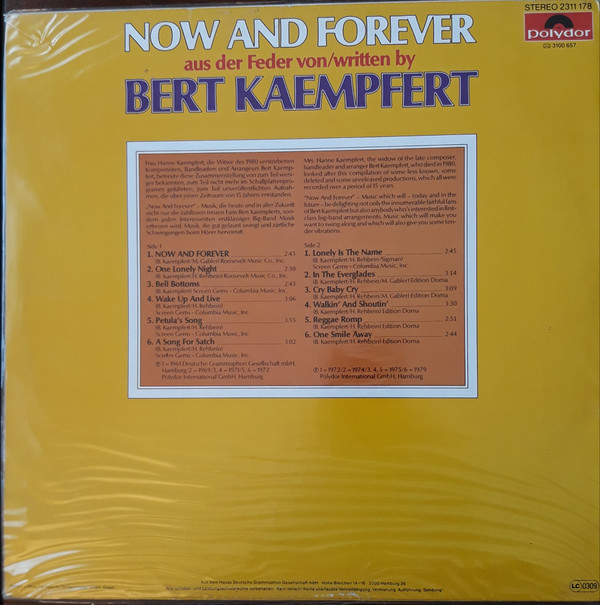 Bert Kaempfert & His Orchestra - Now And Forever | Polydor (2311 178) - 2