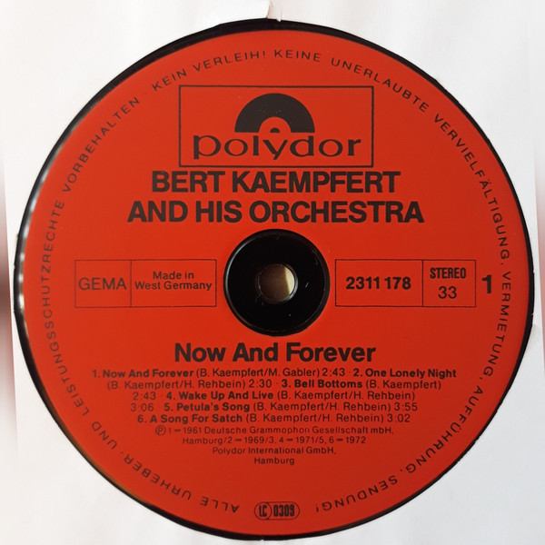 Bert Kaempfert & His Orchestra - Now And Forever | Polydor (2311 178) - 3