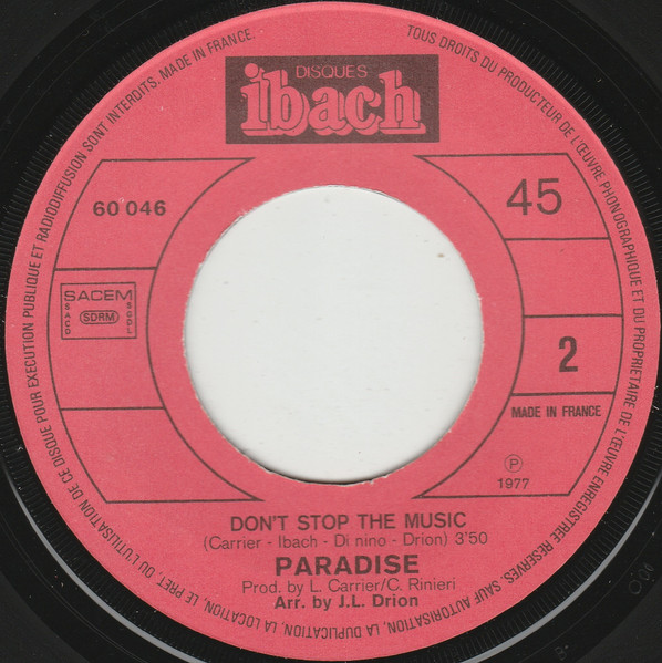 Paradise - Back To America | Disques Ibach (60 046) - 4