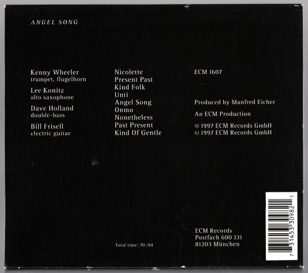 Kenny Wheeler / Lee Konitz / Dave Holland / Bill Frisell - Angel Song | ECM Records (ECM 1607) - 2