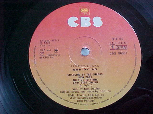 Bob Dylan - Street Legal | CBS (CBS 86067) - 2