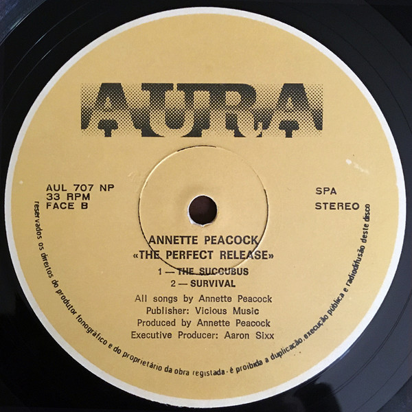 Annette Peacock - The Perfect Release | Aura (AUL 707 NP) - 4