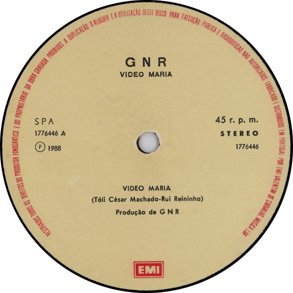 GNR - Video Maria | EMI (1776446) - 3