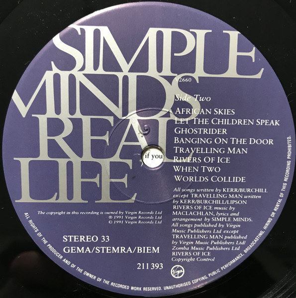 Simple Minds - Real Life | Virgin (V 2660) - 4 Simple Minds - Real Life | Virgin (V 2660) - 4