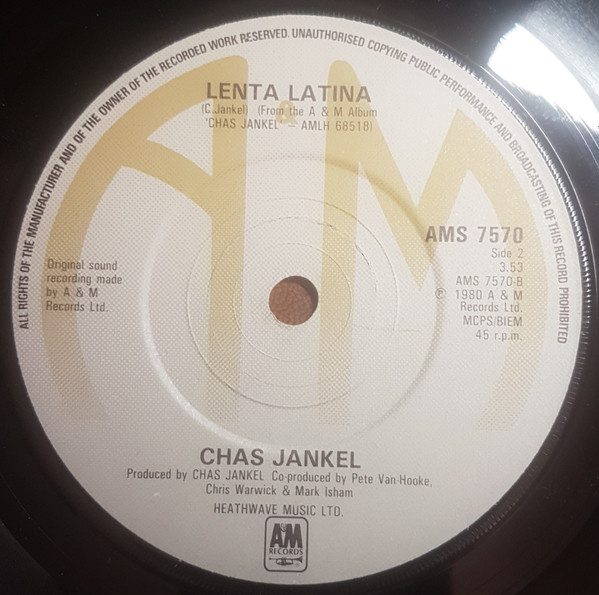 Chas Jankel - Ai No Corrida | A&M Records (AMS 7570) - 3