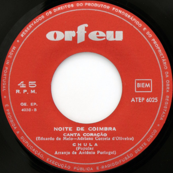 Adriano Correia De Oliveira - Noite De Coimbra | Orfeu (ATEP 6025) - 4